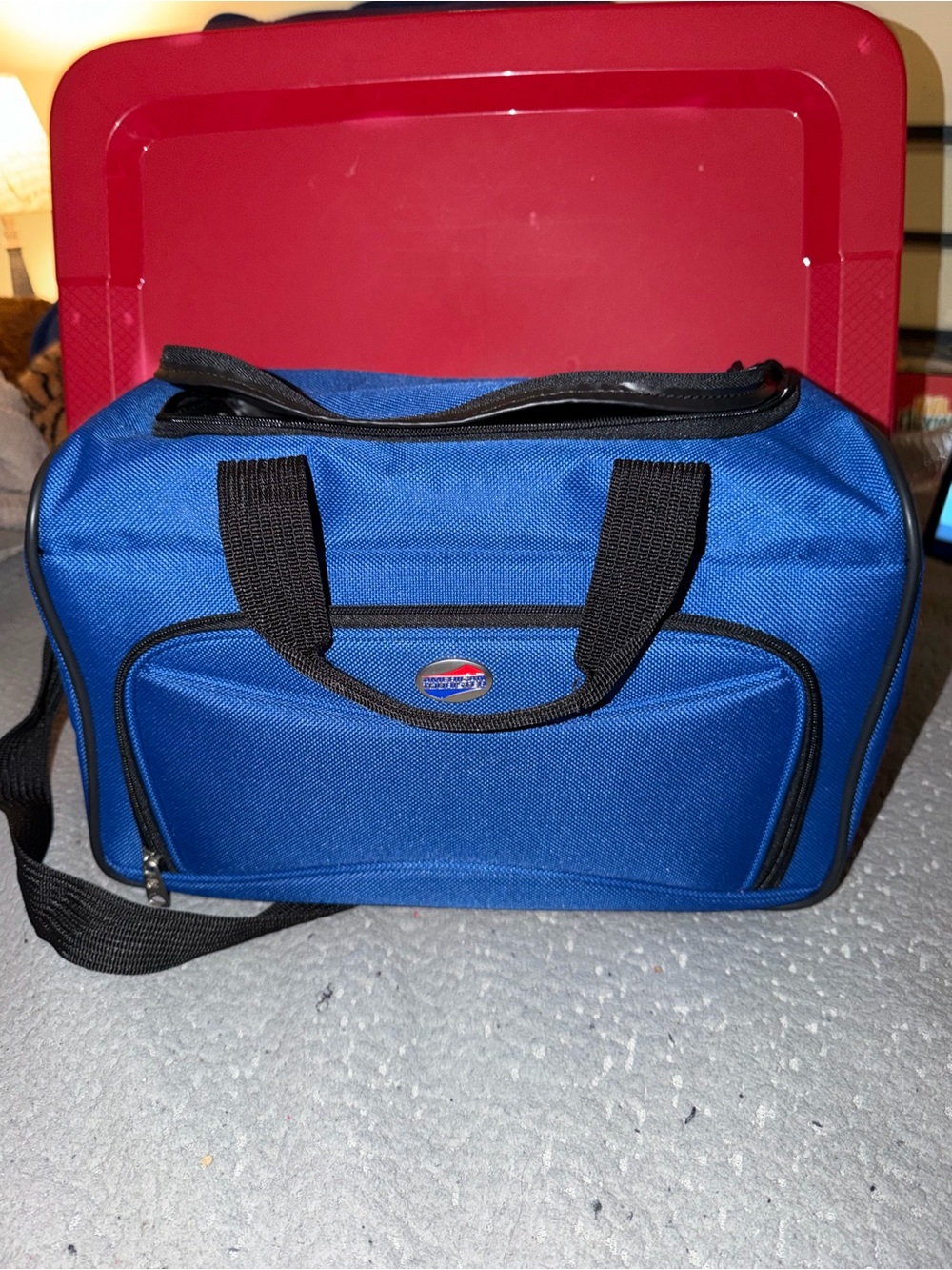 American Tourister Blue Men's Travel Duffel with Shoulder Strap